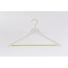 white colored wooden shirt hanger with color Hook and pvc tube,2014 now wooden hanger